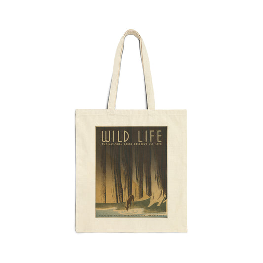 Preserve Wild Life Cotton Canvas Tote Bag - 2 colors