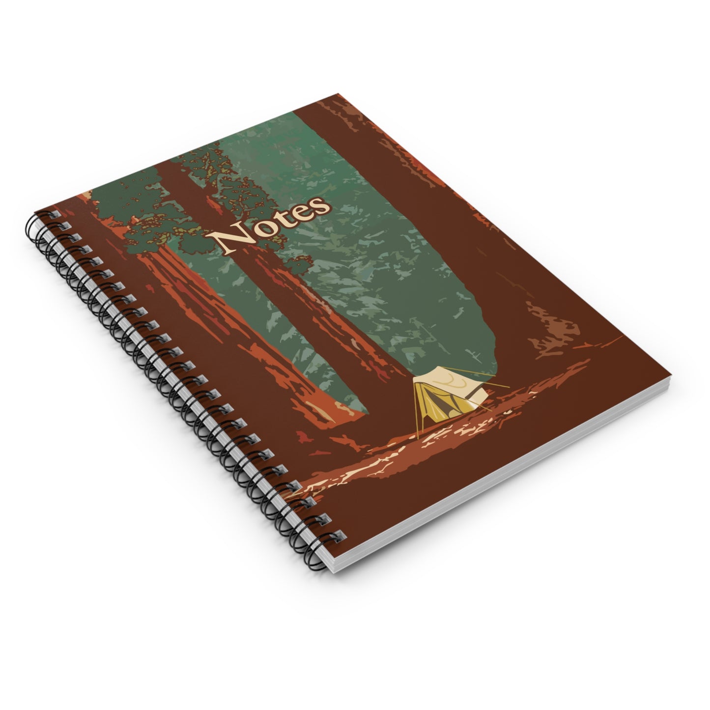 Camping in the Redwoods Spiral Notebook - 6"x8" Ruled Line