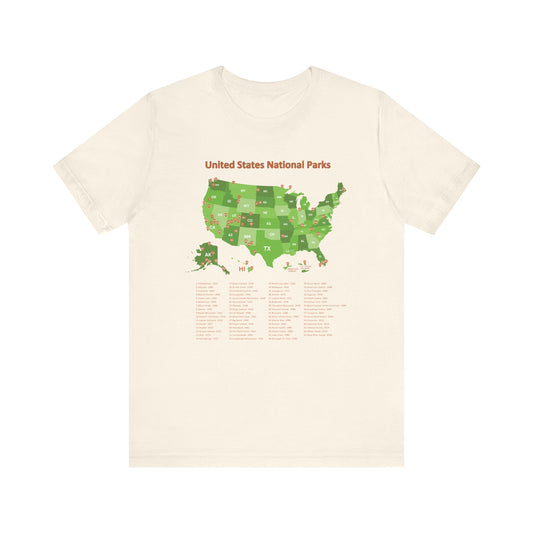 U.S. National Park Map Tee - 7 colors