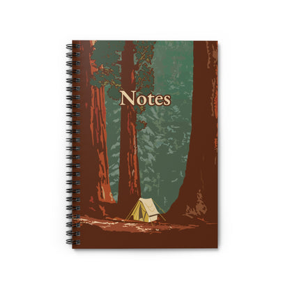 Camping in the Redwoods Spiral Notebook - 6"x8" Ruled Line